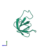 PDB entry 1psf coloured by chain, side view.