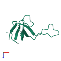 PDB entry 1psf coloured by chain, top view.