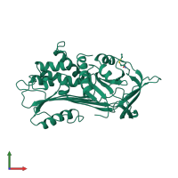 PDB entry 1psi coloured by chain, front view.