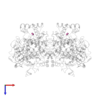 octyl beta-D-glucopyranoside in PDB entry 1pth, assembly 1, top view.