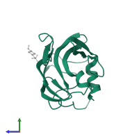 Ganglioside GM2 activator in PDB entry 1pu5, assembly 1, side view.