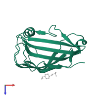 Ganglioside GM2 activator in PDB entry 1pu5, assembly 1, top view.