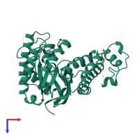 Queuine tRNA-ribosyltransferase in PDB entry 1pud, assembly 1, top view.