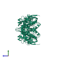 Glycogen synthase kinase-3 beta in PDB entry 1pyx, assembly 1, side view.