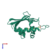PDB entry 1pz4 coloured by chain, top view.
