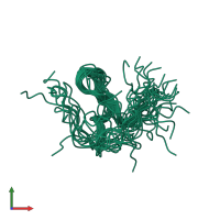 PDB entry 1q01 coloured by chain, ensemble of 24 models, front view.