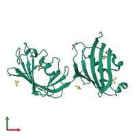 Monomeric assembly 1 of PDB entry 1q1c coloured by chemically distinct molecules, front view.