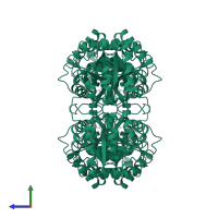 2-dehydro-3-deoxyphosphooctonate aldolase in PDB entry 1q3n, assembly 1, side view.