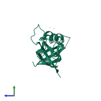 SH3 and multiple ankyrin repeat domains protein 1 in PDB entry 1q3o, assembly 1, side view.