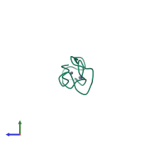 PDB entry 1q3y coloured by chain, side view.