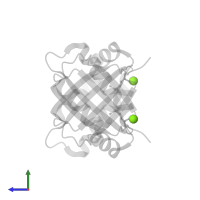 MAGNESIUM ION in PDB entry 1q4r, assembly 1, side view.