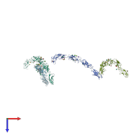 PDB 1q55 coloured by chain and viewed from the top.