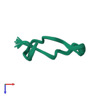 PDB entry 1q71 coloured by chain, ensemble of 20 models, top view.