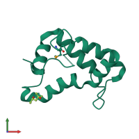 PDB entry 1q8d coloured by chain, front view.