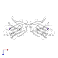 MANGANESE (II) ION in PDB entry 1q8p, assembly 1, top view.