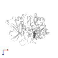 N-OCTANOYL-N-METHYLGLUCAMINE in PDB entry 1q8u, assembly 1, top view.