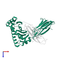 HLA class I histocompatibility antigen, A alpha chain in PDB entry 1q94, assembly 1, top view.
