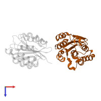 Integrin alpha-1 in PDB entry 1qc5, assembly 1, top view.