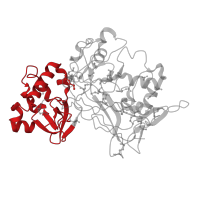 The deposited structure of PDB entry 1qcn contains 2 copies of CATH domain 2.30.30.230 (SH3 type barrels.) in Fumarylacetoacetase. Showing 1 copy in chain B.