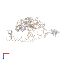 PDB entry 1qd7 coloured by chain, top view.