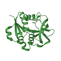 The deposited structure of PDB entry 1qdl contains 1 copy of SCOP domain 52318 (Class I glutamine amidotransferases (GAT)) in Anthranilate synthase component 2. Showing 1 copy in chain B.