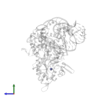 ZINC ION in PDB entry 1qf6, assembly 1, side view.