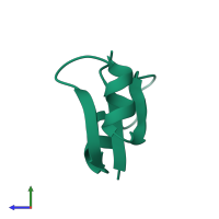 Ribonuclease H in PDB entry 1qhk, assembly 1, side view.