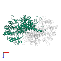 Vanadium-dependent bromoperoxidase in PDB entry 1qi9, assembly 1, top view.