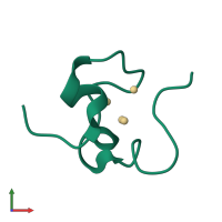 PDB entry 1qjk coloured by chain, front view.