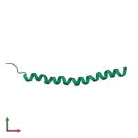 PDB entry 1ql1 coloured by chain, front view.
