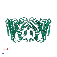 RNA 3'-terminal phosphate cyclase in PDB entry 1qmh, assembly 1, top view.