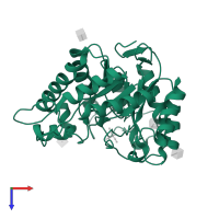 Mannan endo-1,4-beta-mannosidase A in PDB entry 1qno, assembly 1, top view.