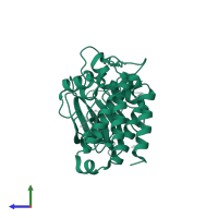 Tyrosine-protein kinase Lck in PDB entry 1qpd, assembly 1, side view.