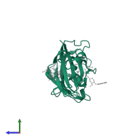 Peptidyl-prolyl cis-trans isomerase FKBP1A in PDB entry 1qpl, assembly 1, side view.