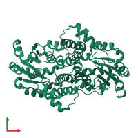 (S)-2-haloacid dehalogenase in PDB entry 1qq5, assembly 1, front view.