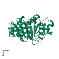 ATP-dependent RNA helicase eIF4A in PDB entry 1qva, assembly 1, top view.