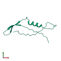 PDB entry 1qxx coloured by chain, front view.