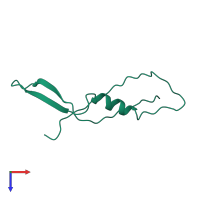 PDB entry 1qxx coloured by chain, top view.