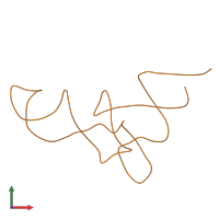PDB entry 1qza coloured by chain, front view.