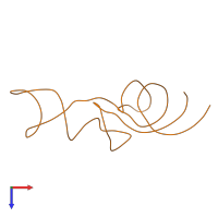 PDB entry 1qza coloured by chain, top view.