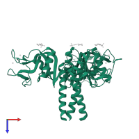 Pulmonary surfactant-associated protein A in PDB entry 1r14, assembly 1, top view.