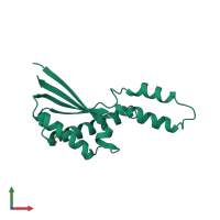 PDB entry 1r1m coloured by chain, front view.