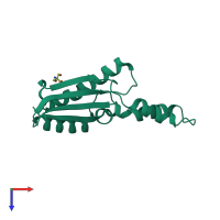 PDB entry 1r1m coloured by chain, top view.