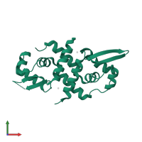 Transcriptional repressor SmtB in PDB entry 1r22, assembly 1, front view.
