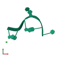 PDB entry 1r2o coloured by chain, front view.