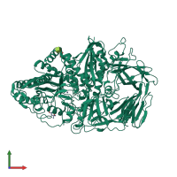 PDB entry 1r33 coloured by chain, front view.
