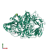 PDB entry 1r34 coloured by chain, front view.