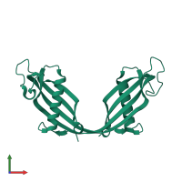 Cystatin-C in PDB entry 1r4c, assembly 1, front view.