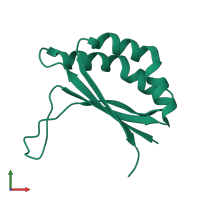 PDB entry 1r6y coloured by chain, front view.