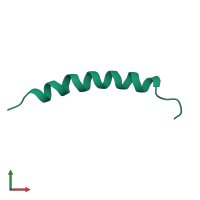 PDB entry 1r7e coloured by chain, front view.